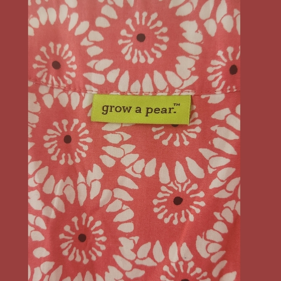 Garden Freak Cotton Print Pompom Trim Dress Sz Medium - Picture 6 of 9